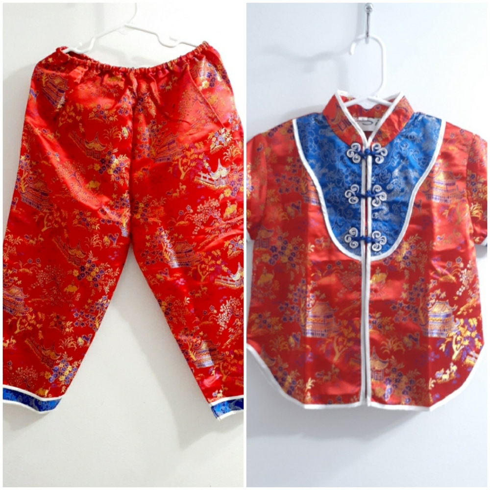 2 piece set. Kids chinese-like outfit.